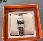 Luxury Hermes Heure H Watch Small 21mm Half Diamond Case